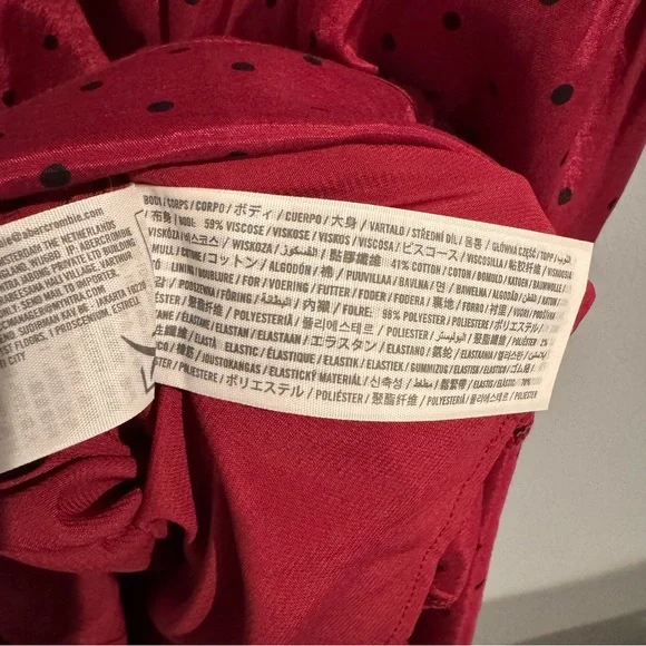 NWT Abercrombie & Fitch Strapless Cutout Maxi Dress in Plum Dot, Size MP - Picture 8 of 13